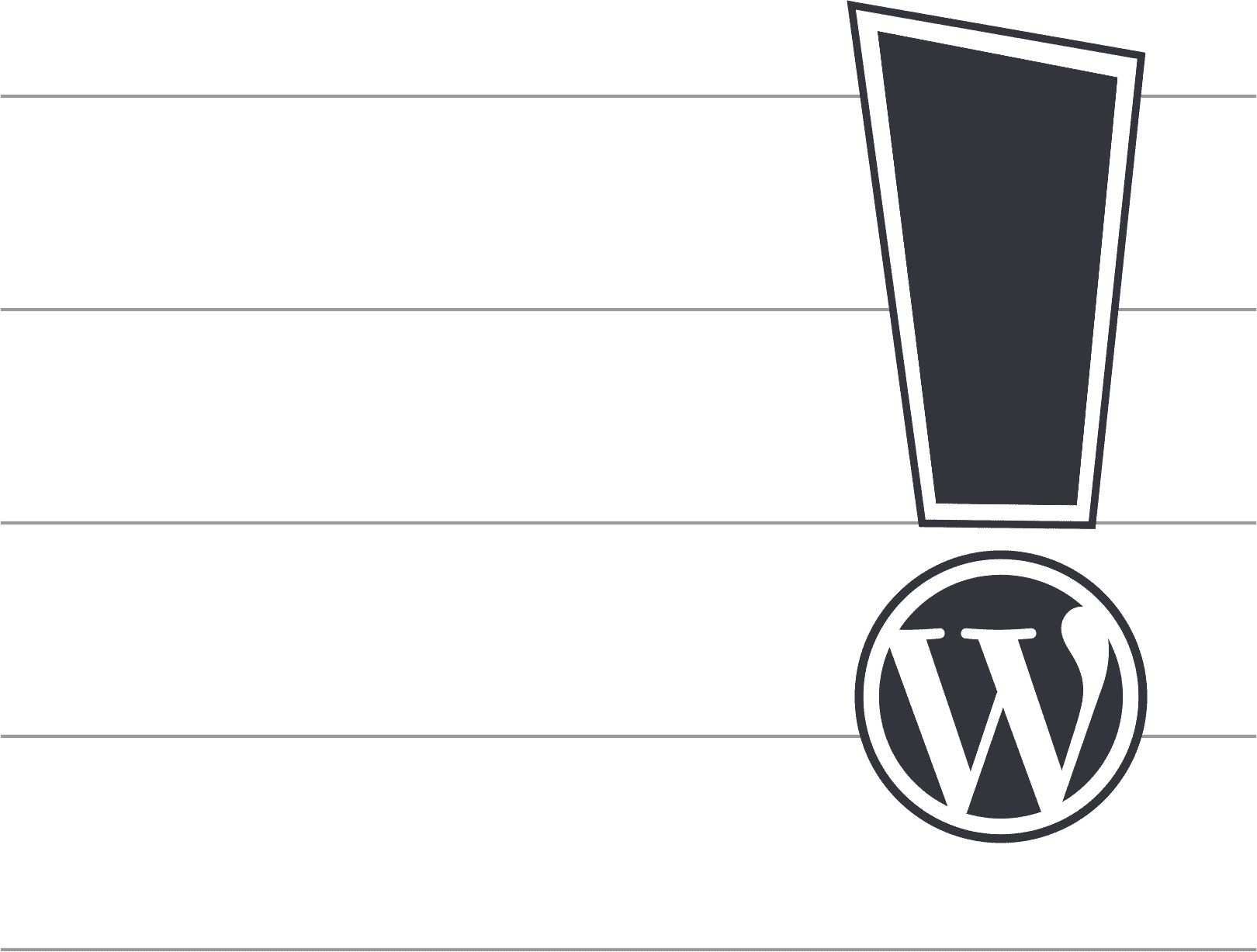 Logo Wordpress with exclamation mark