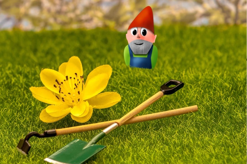 What does the garden gnome stand for and what does it have to do with website maintenance?