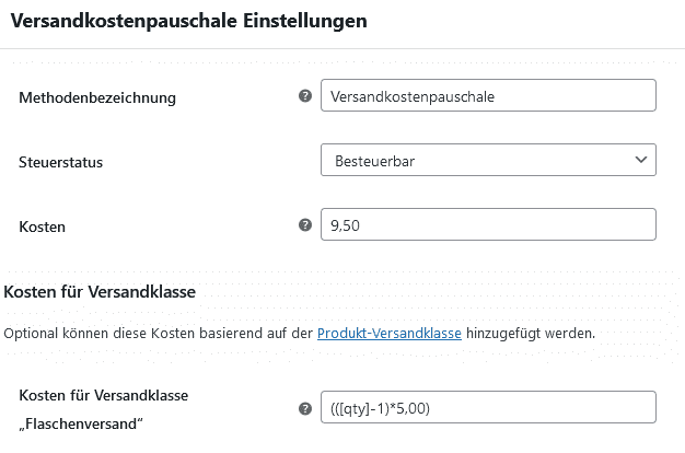 Einrichten von Versandklassen in WooCommerce: Schritt 2