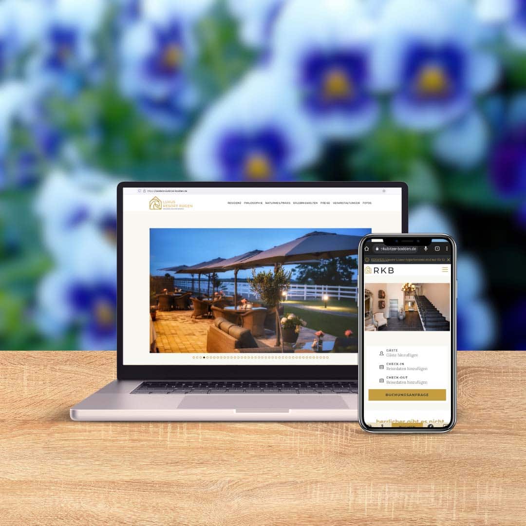 Website for a hotel on Rügen