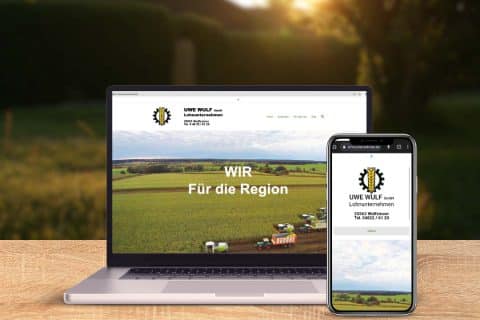 Mockup Wulf-Lohnunternehmer Website