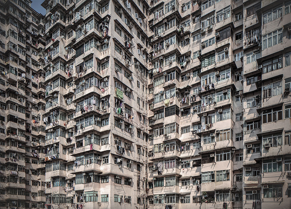 Dilapidated high-rise complex