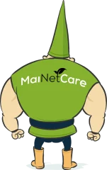 Illustration of the "No Bullshit" dwarf from MaiNetCare